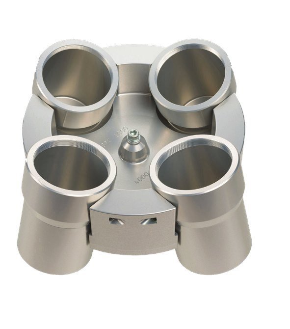 Swing-out rotor with round buckets
