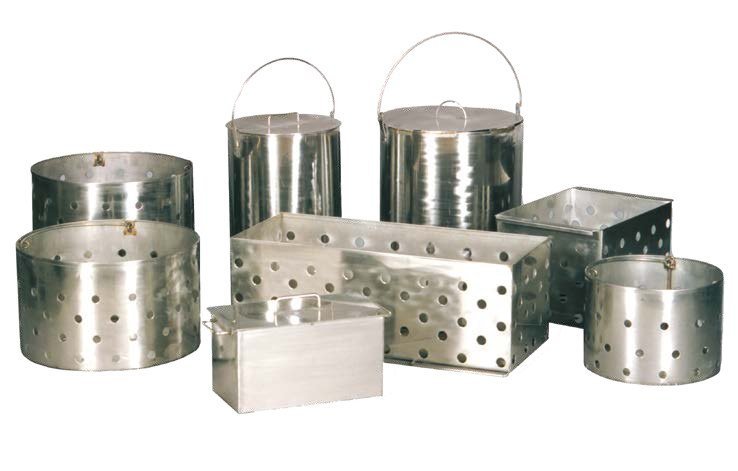 Stainless steel baskets and containers