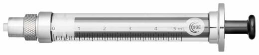 Gas-tight Luer Lock syringe