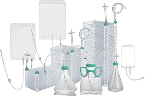 Closed-system bottles and transfer sets